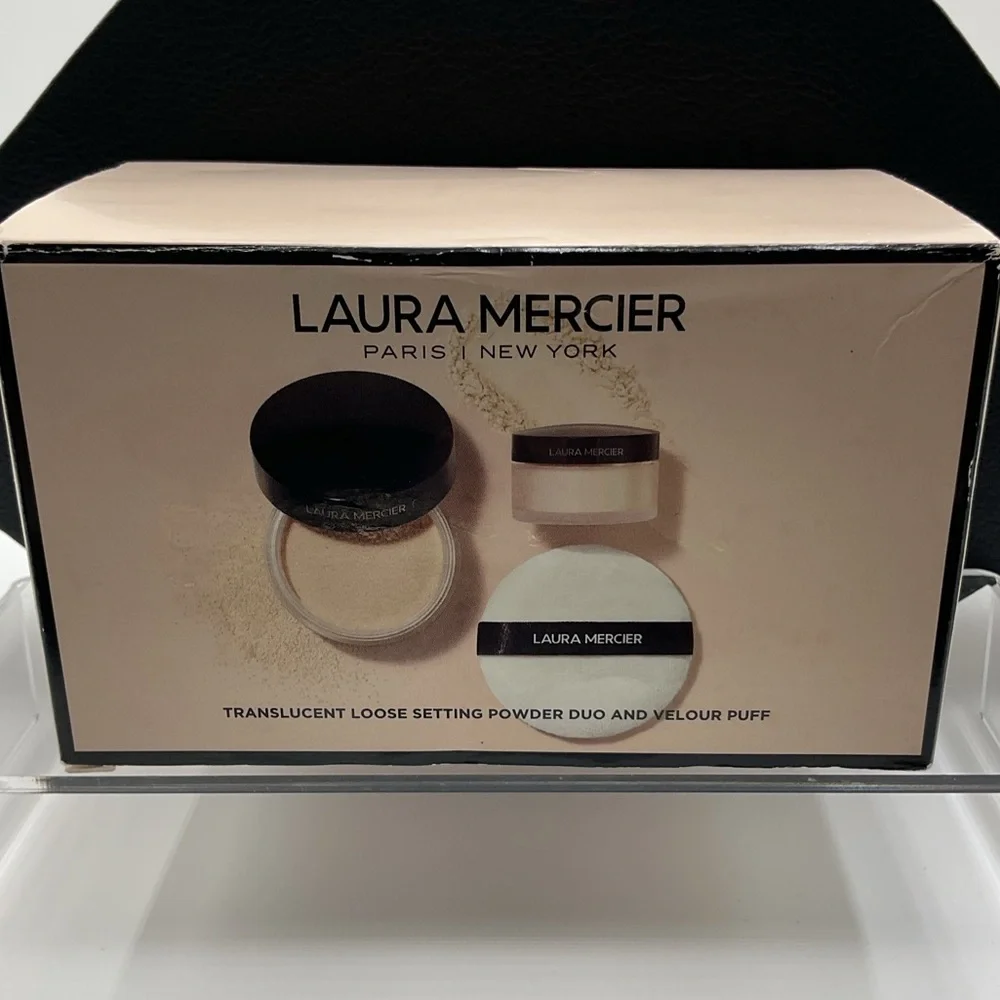 Laura Mercier Translucent Loose Setting Powder Duo & Velour Puff LE Discontinued